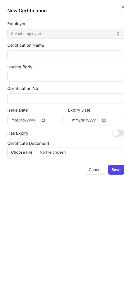 The new certification form